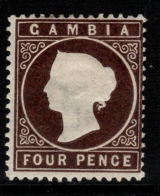 GAMBIA SG30 1887 4d BROWN MTD MINT