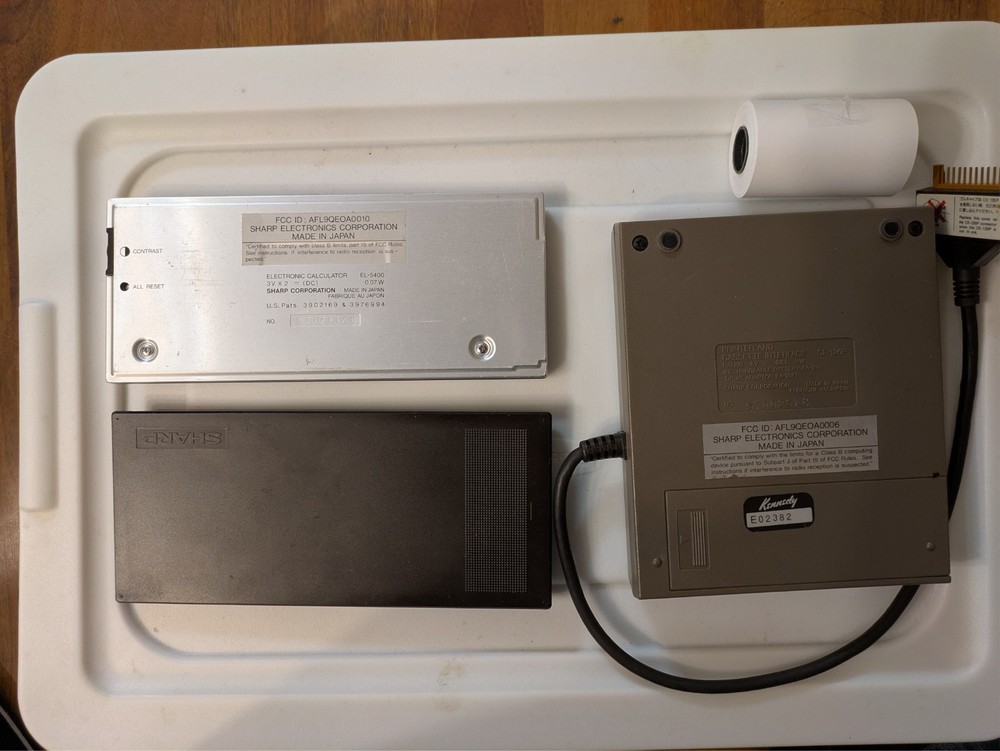 Vintage Sharp ce-126p printer + el-5400 computer both tested and working