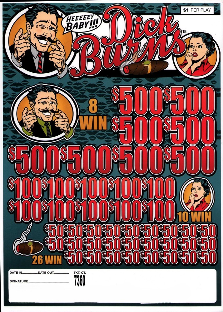 Pull Tab Tickets - Jar - Game - Dick Burns - 7,360 ct