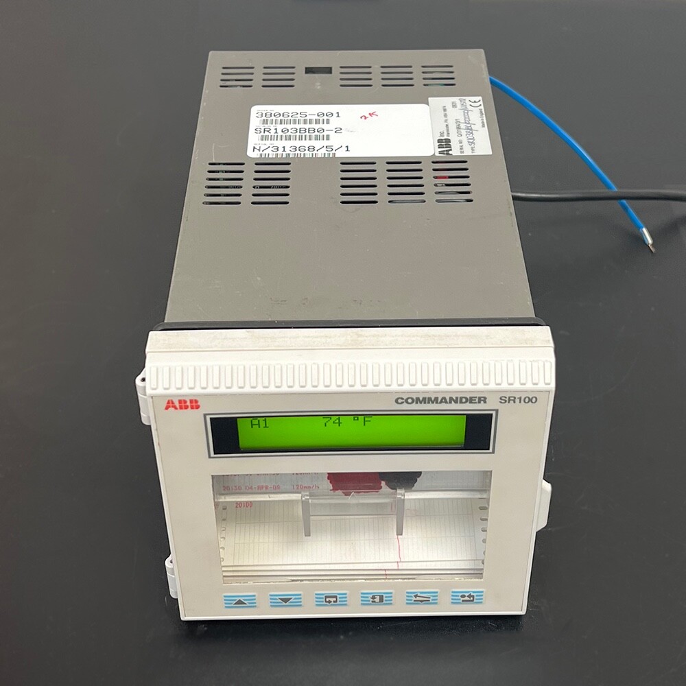 ABB Commander SR100 Strip Chart Recorder, Temperature Process Recorder, SR103B