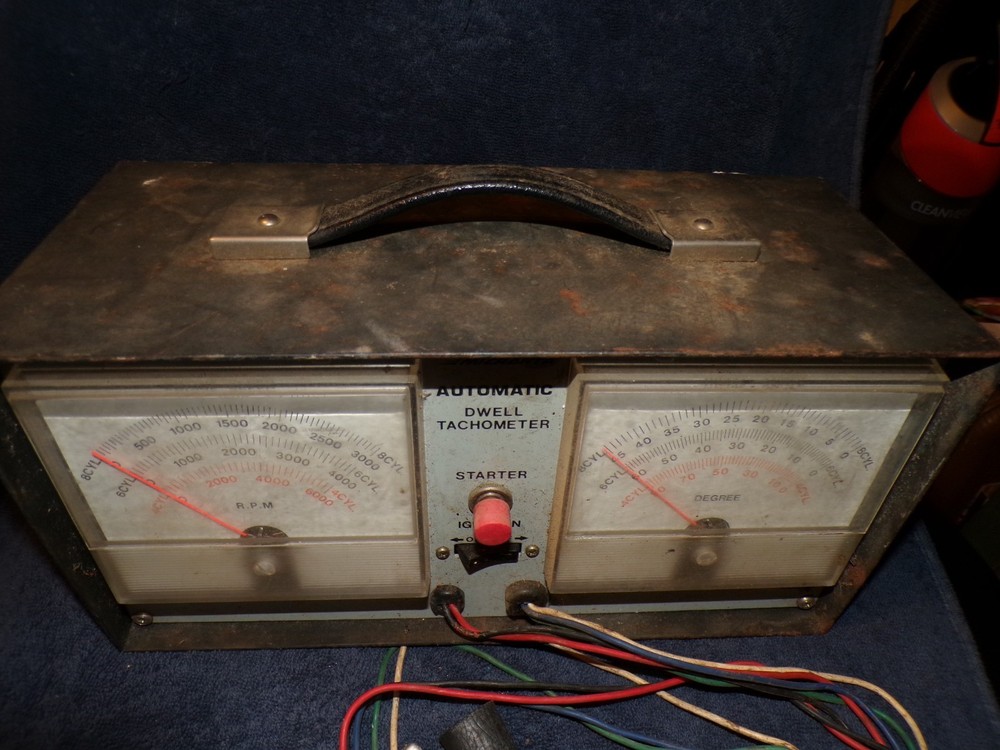 vintage micronta automatic dwell tachometer remote starter untested