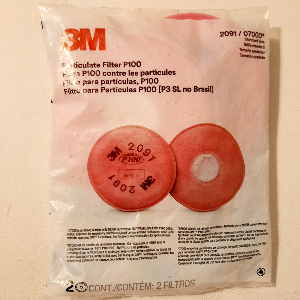 3M Particulate Filter 2091/07000 Standard Size 2 Pack