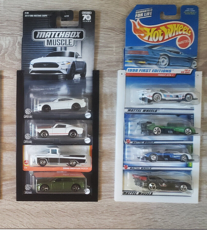 3 Pack Hot Wheels Storage Display Rack White
