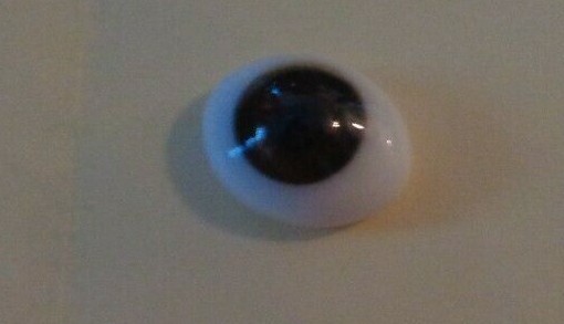 DOLL EYES - GLASS FLAT OVAL - 8MM - BROWN