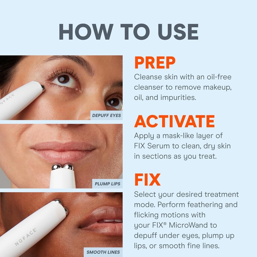 NuFACE FIX MicroWand Kit - Microcurrent Device for Eyes, Lips & Lines