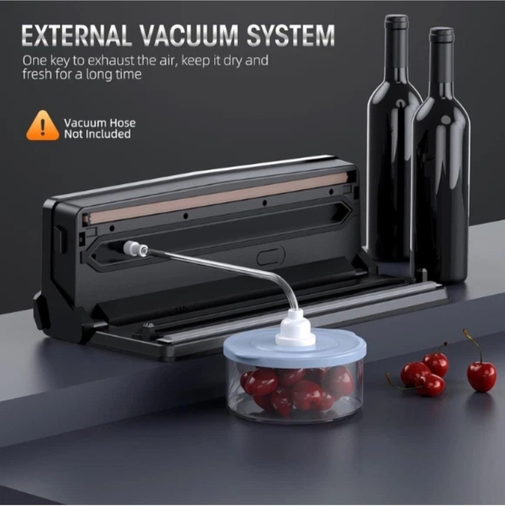 Automatic Vacuum Sealer with Built-in Cutter & External Vacuum System