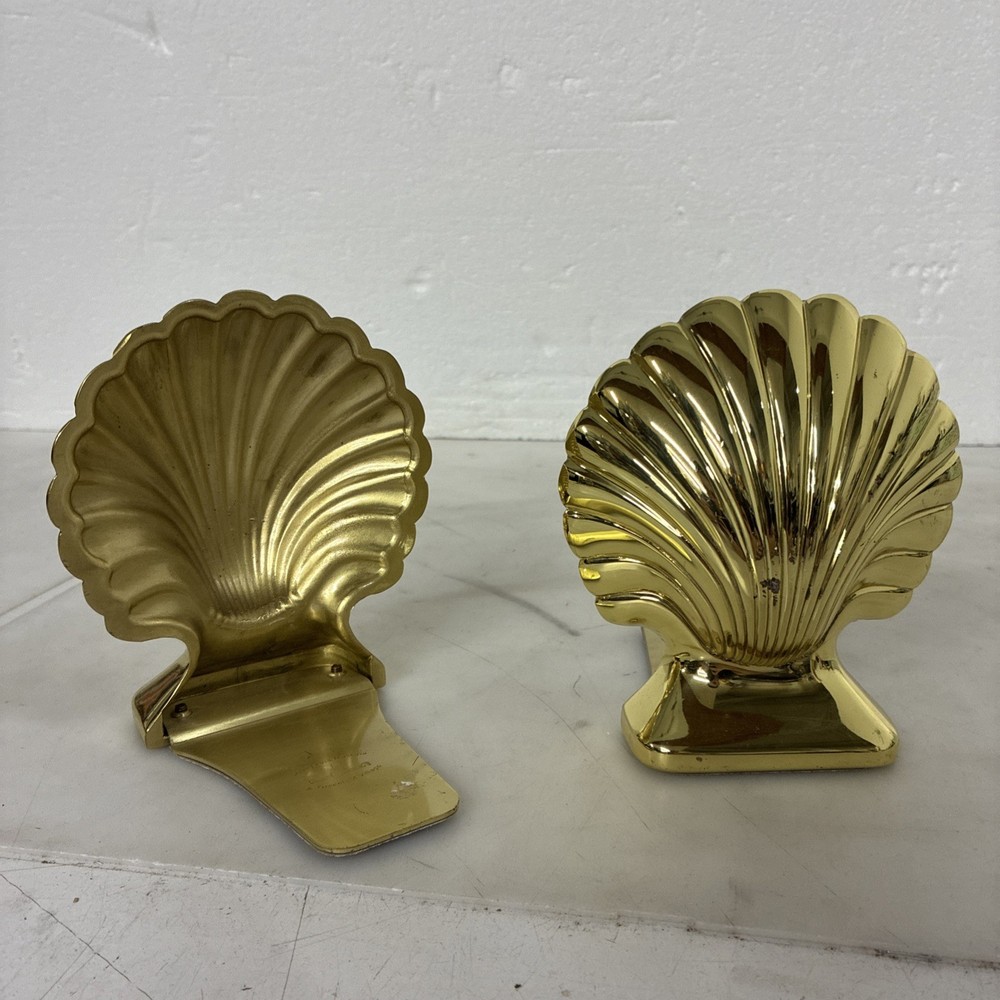 Baldwin Brass Seashell Pair Of Bookends