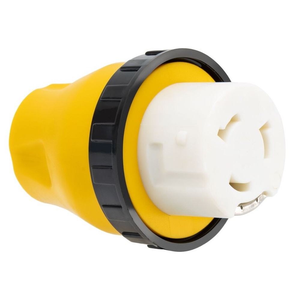 RecPro RV Power Cord Adapter 15 Amp Male To 50 Amp Twist Lock Female RV Part