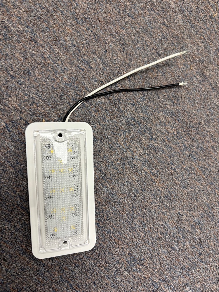 SoundOff Signal rectangular flush mount white base dome light ECVDMLTST4