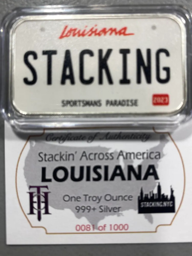 Louisiana SAA 1z Silver Bar