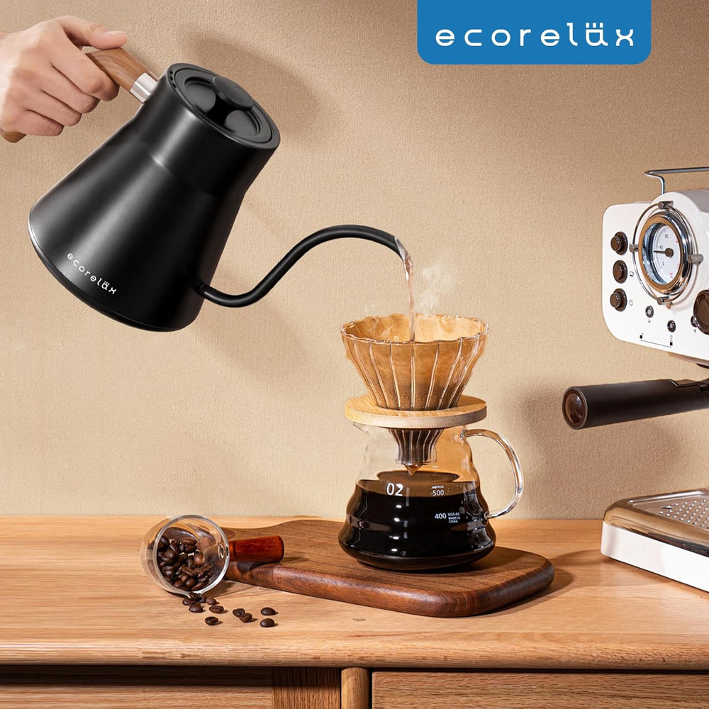 Gooseneck Electric Kettle, ±1℉ Temperature Control Pour over Kettle for Coffee,