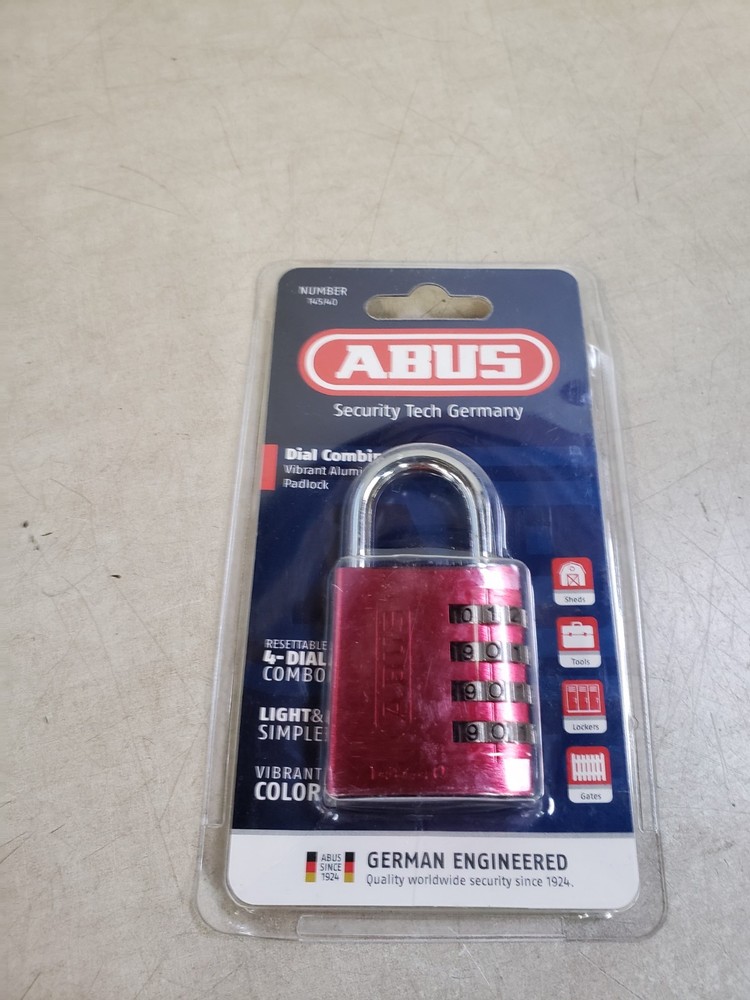 Abus 145/40 Red Combination Padlock, Side, Red