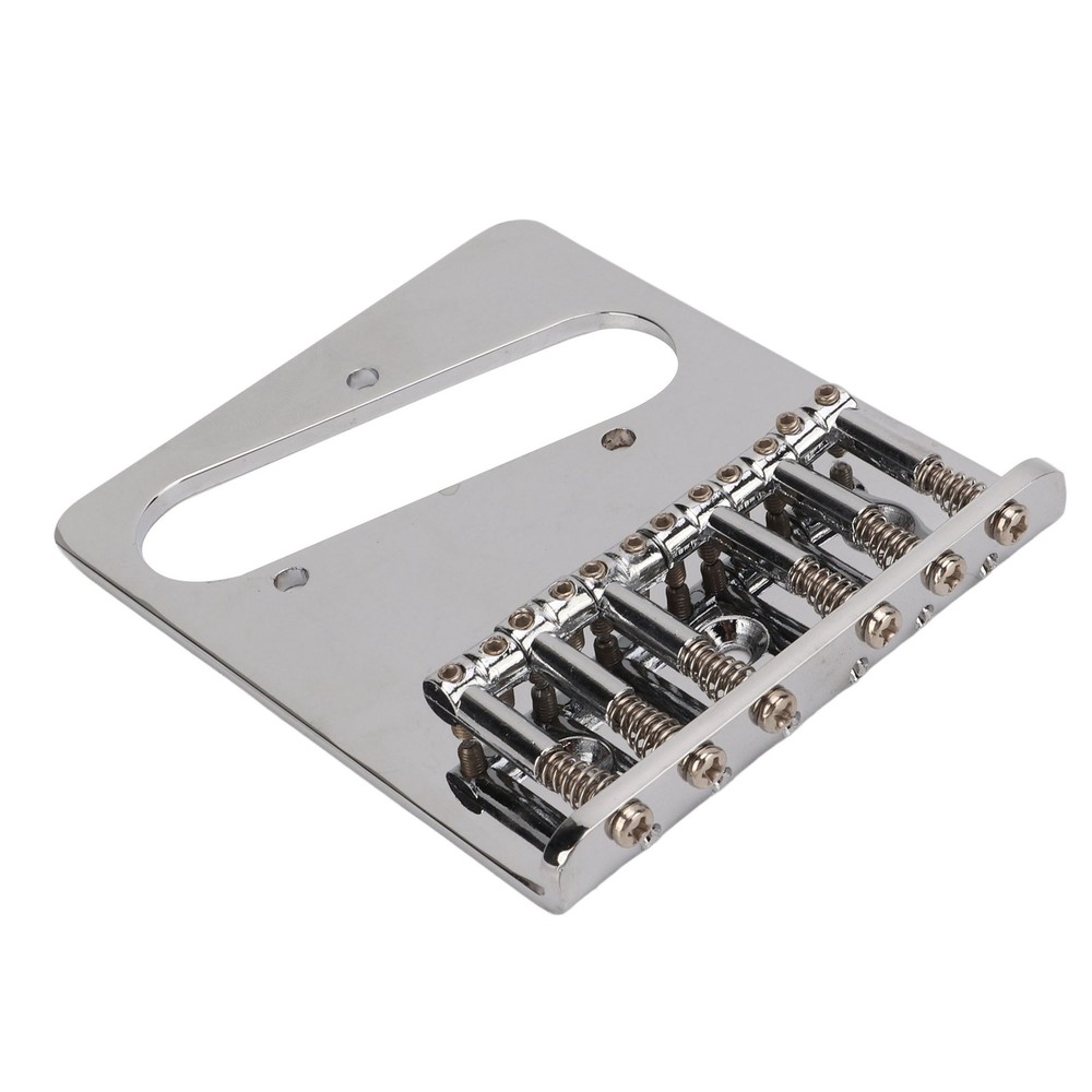 L Shape Guitar Bridge Replacement 6 Saddle Fixing String Pull Plate For TL E CHU
