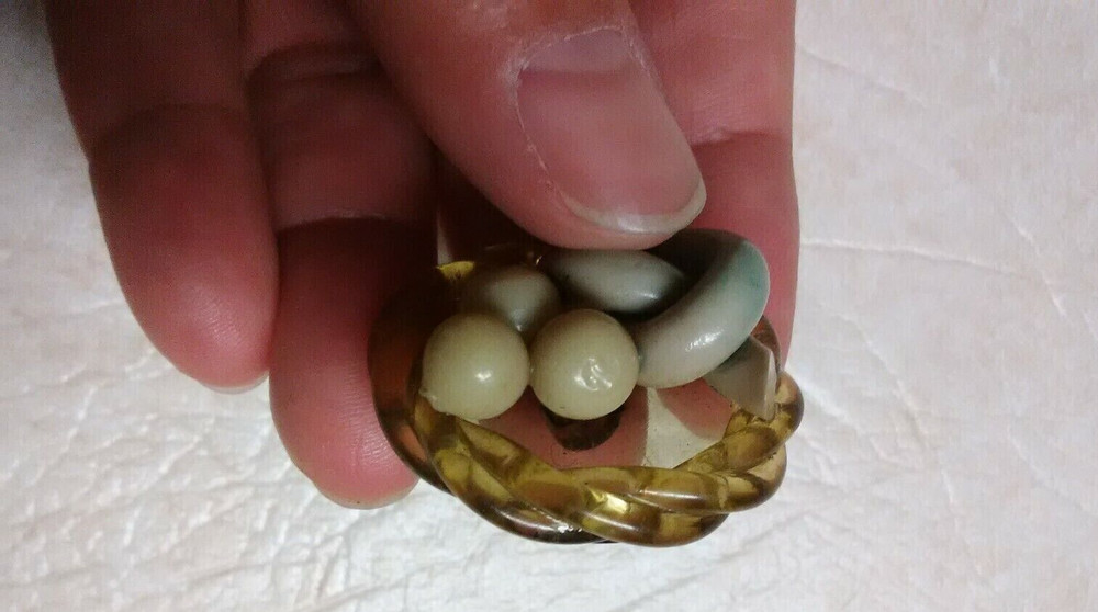 Vintage shank style button twisted plastic grapes ???