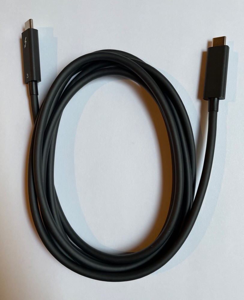 Apple Studio Display 2M 6.6ft Thunderbolt 3 Cable Black No USB-C Device Support