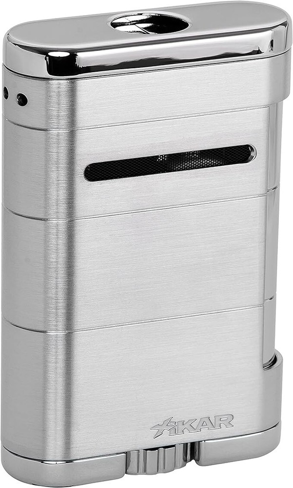 XIKAR Allume Triple Jet Tabletop Lighter, Silver