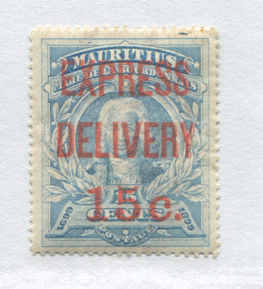 Mauritius overprinted Express Delivery 15c. mint hinged