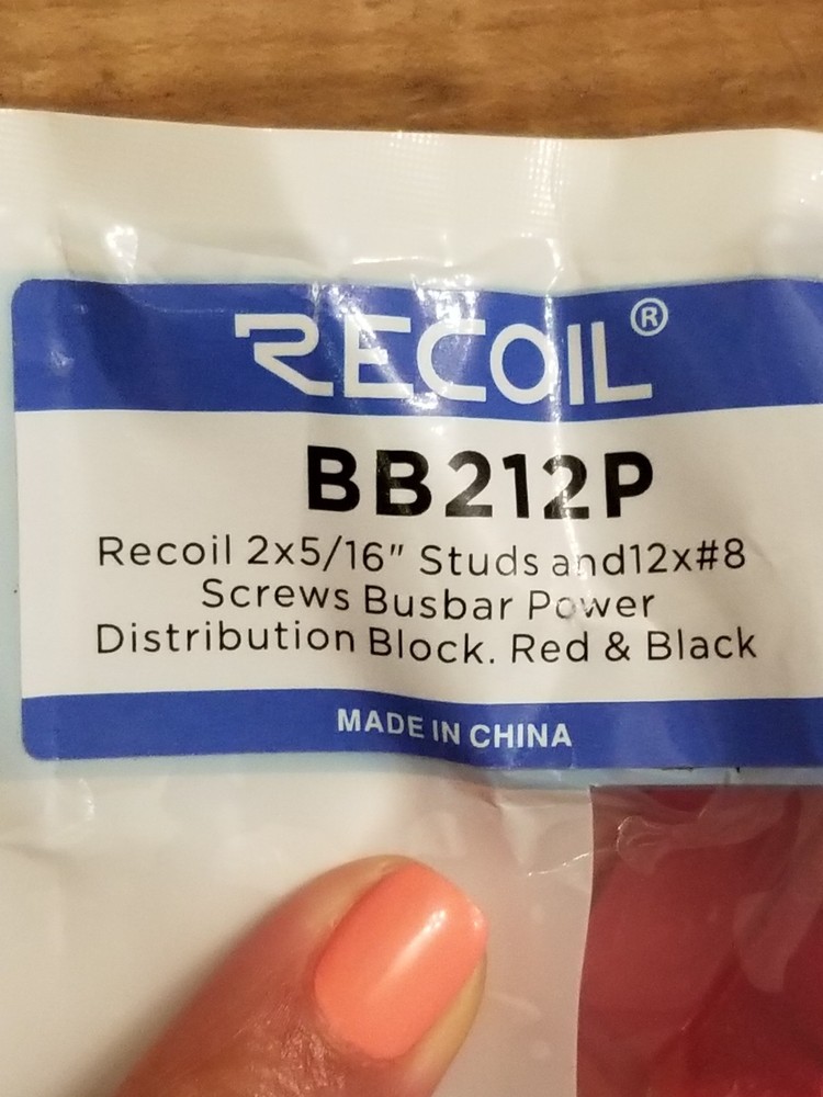 RECOIL BB212P Bus Bar 2X Terminals Pair