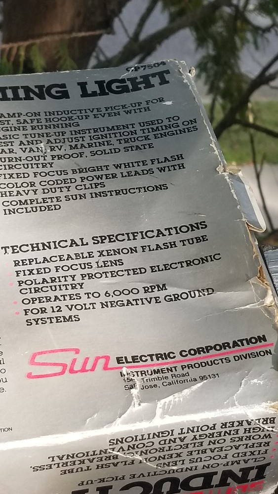 VINTAGE SUN AUTO COMPRESSION TESTER AND SUNLINE INDUCTIVE TIMING LIGHT