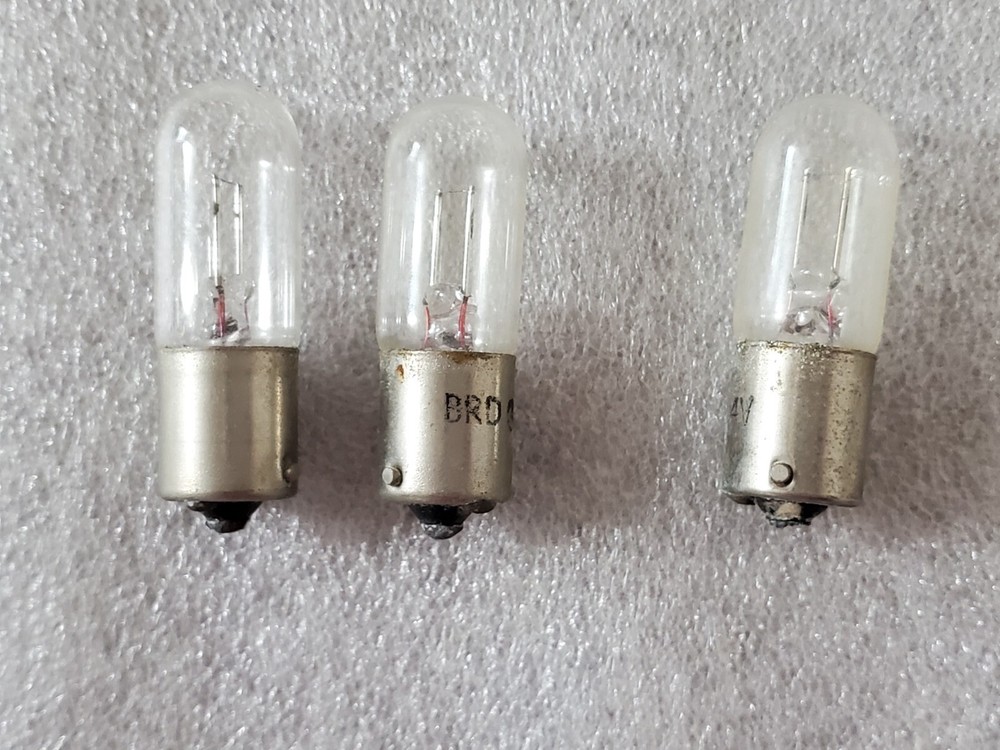 3 BRD 4V Lamp Bulbs (NOS)