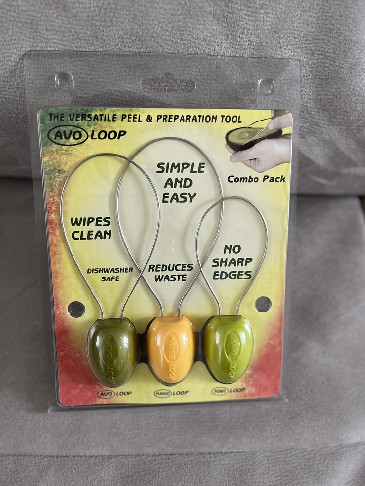 AvoLoop Combo Pack Fruit & Vegetable Peeler & Preparation Tool - 3pc Set NEW