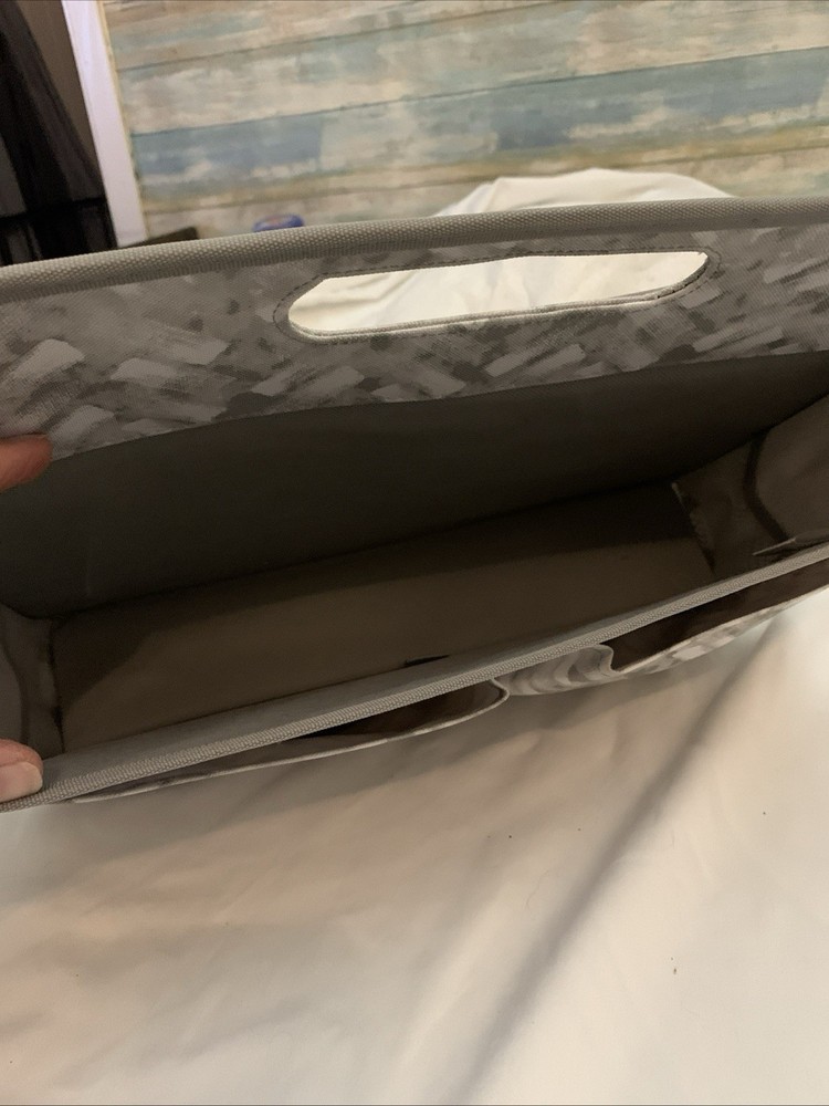 Thirty One Double duty caddy gray and white pattern New No Tags