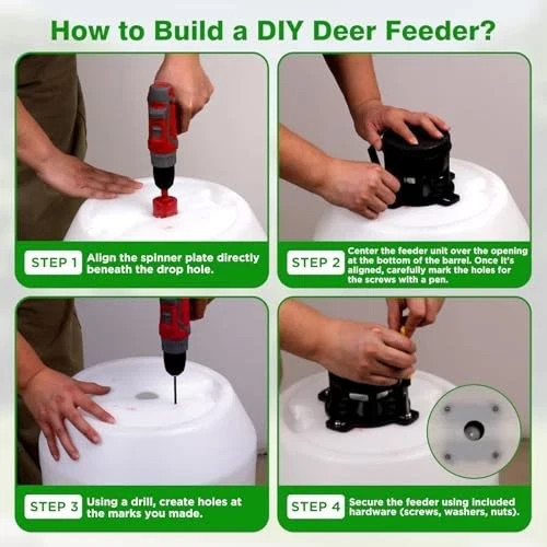 Deer Feeder Kit,Motor and Timer Kit with Programable Digital Timer,Up to 4
