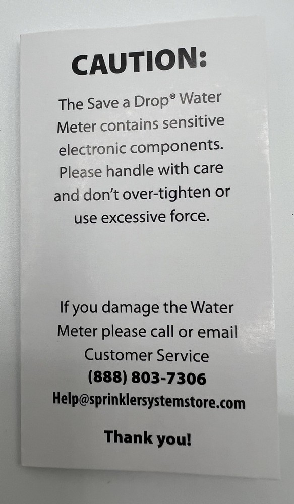 SAVE A DROP WATER METER P0550