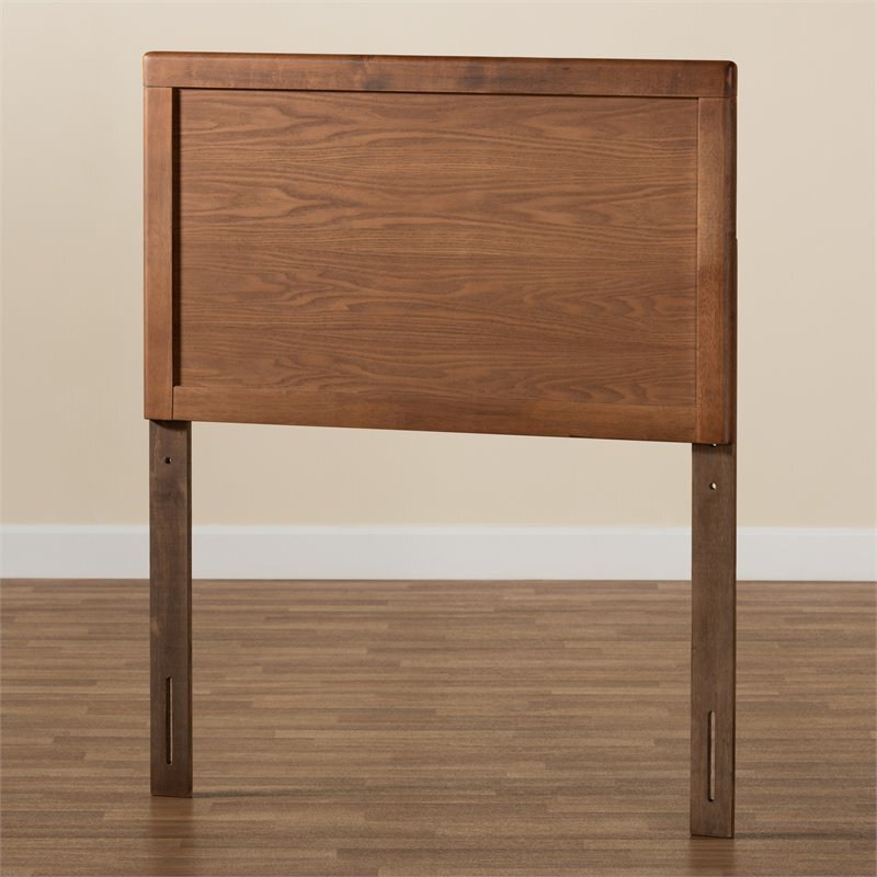 Baxton Studio Raya Walnut Brown Finished Wood Twin Size Headboard