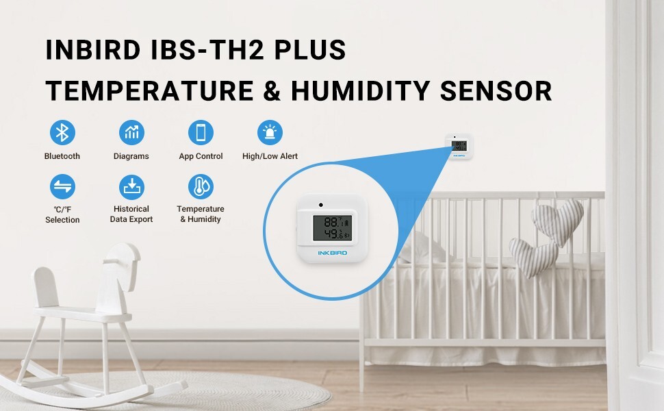 Bluetooth Humidity Sensor Temperature Thermometer Data Logger Display Screen CF