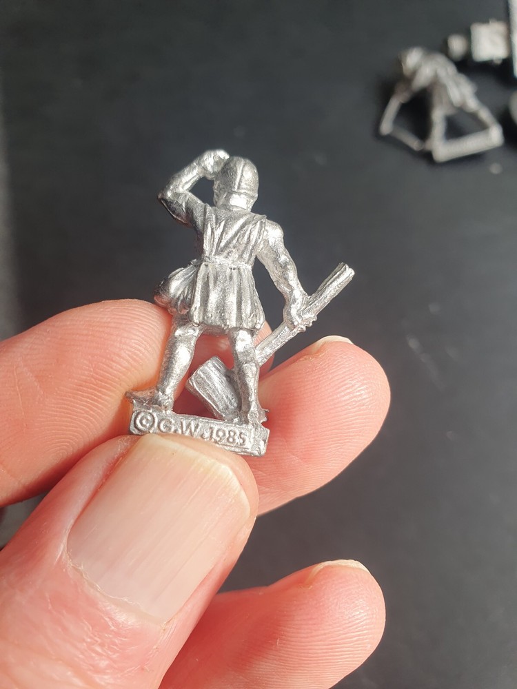 WARHAMMER FB BRETONNIAN CANNON PLUS COMPLETE CREW UNSTRIPPED ORIGINAL OOP GW