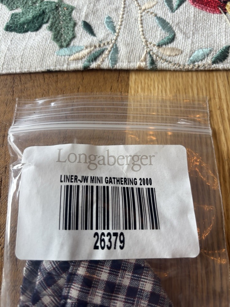 Longaberger JW Miniature Gathering Liner