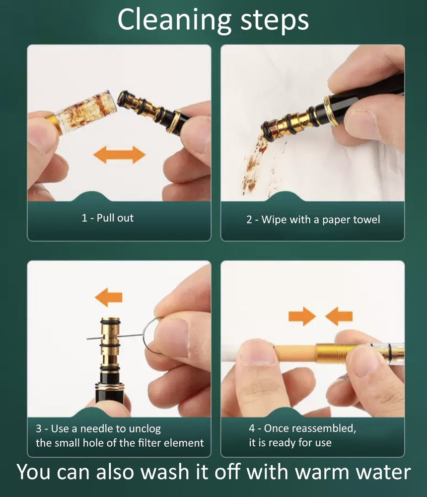 ZOBON Cigarette Filter Holder Double Microporous Multi-Filtering Multi Size