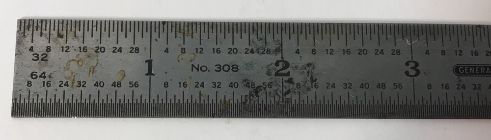 General 6” Tempered No.308 Decimal Equivalent On Back