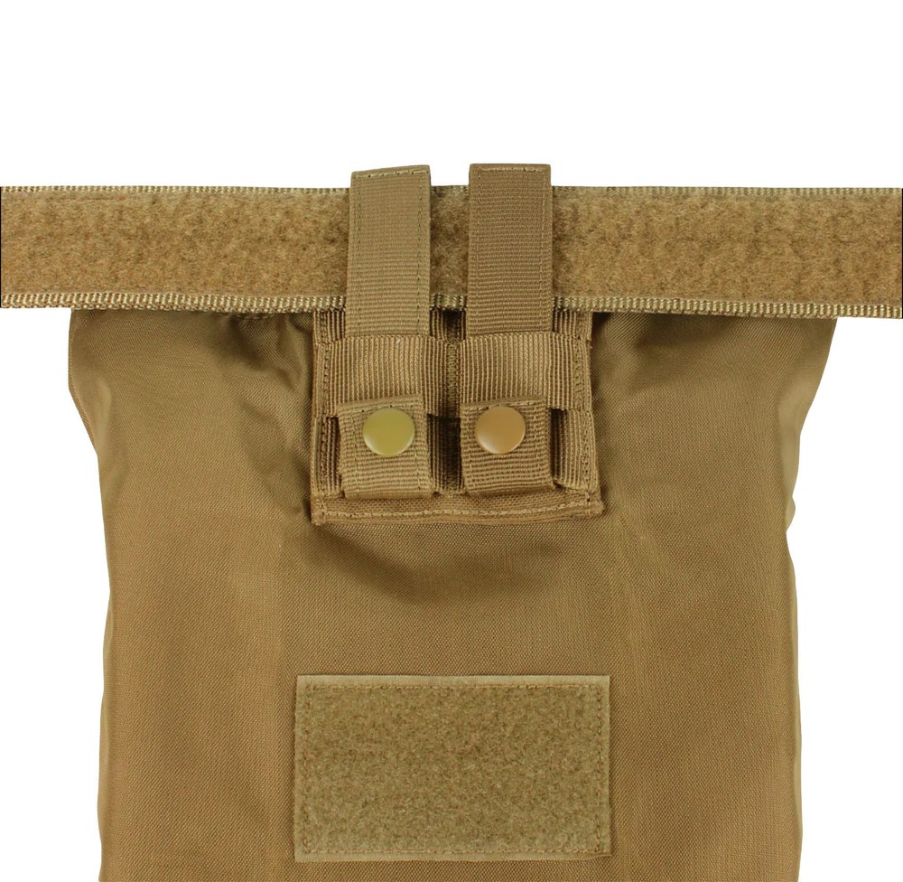 Modular MOLLE Hook Loop Magazine Micro Dump Bungee Retention Pouch Coyote