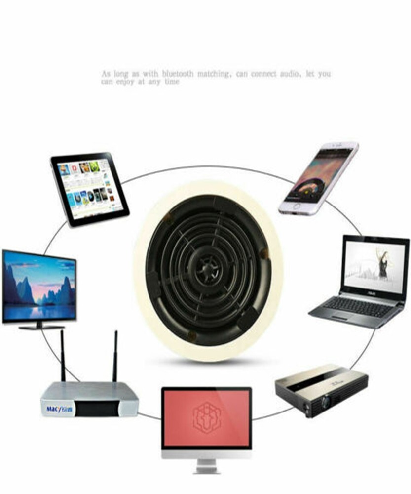 Active Ceiling Speaker Wireless Bluetooth Home Bathroom Ceiling Sub Speaker US