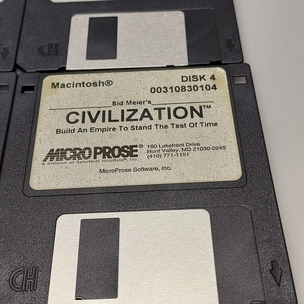 COMPUTER💥WARGAMES💥 RETRO SID MEIER'S CIVILIZATION ORIGINAL VTG MACINTOSH/APPLE