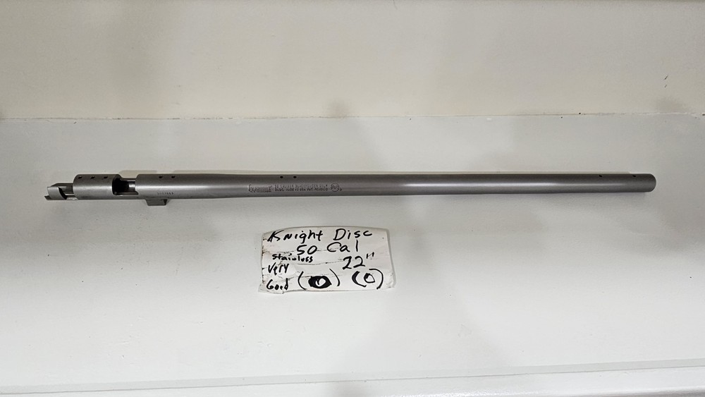 Knight Disc Inline Muzzleloader 22" Stainless Barrel - No Breech (O)