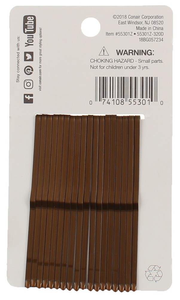 2 Pack Conair Roll & Pin Hair Pins, 18 Ct