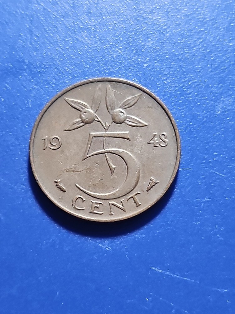 NETHERLAND 5 CENTS 1948 (KM.#176)