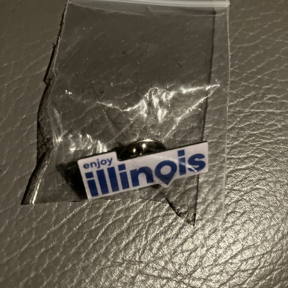 New Blue & White Illinois Pin