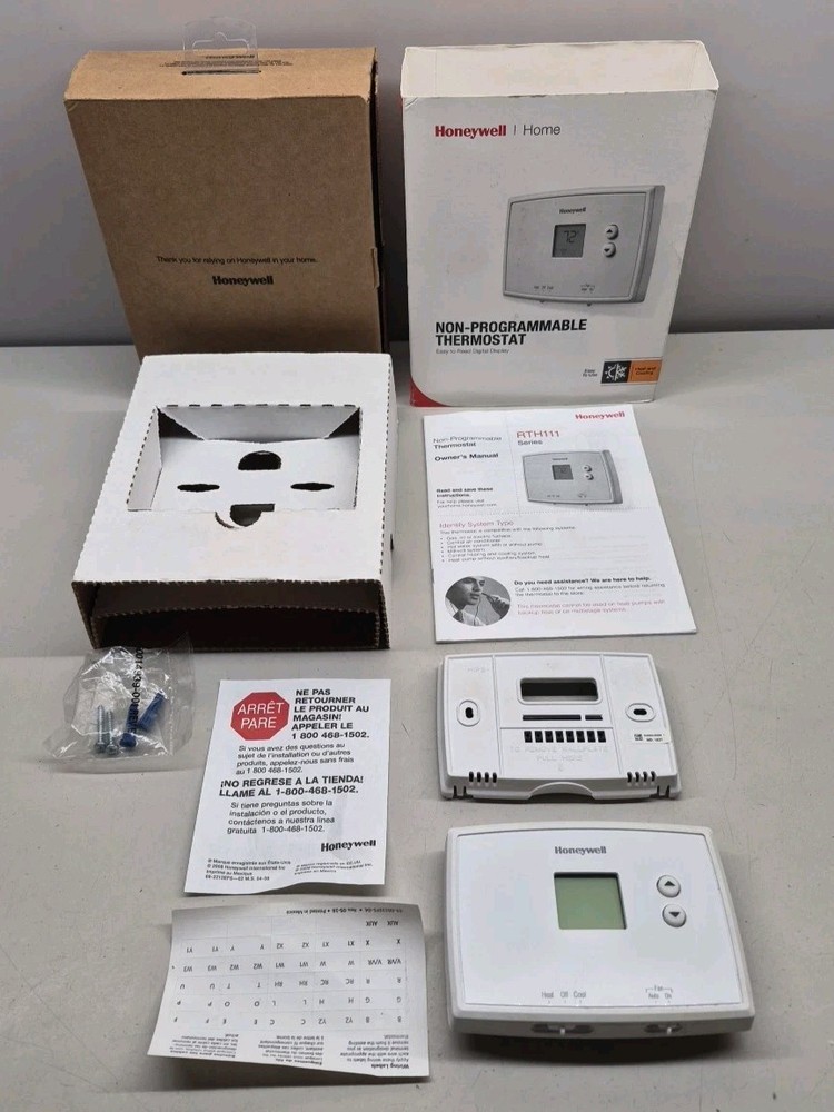 Honeywell Digital Non Programmable Thermostat RTH111 With Manual