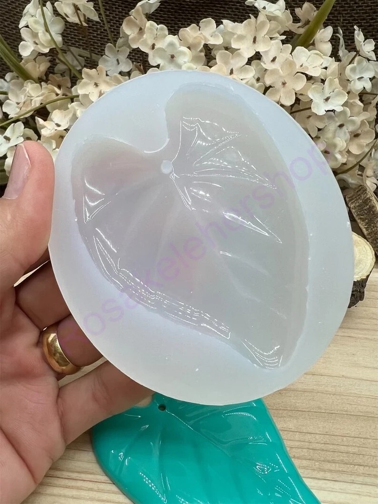 leaf Shiny drop large pendant handmade silicone Mold for crafts