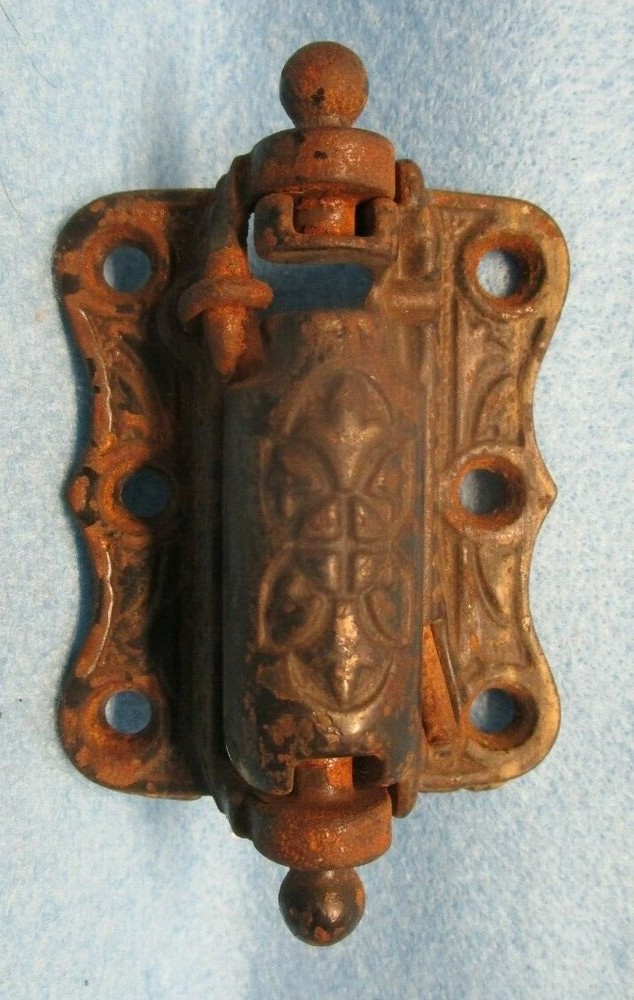 ANTIQUE SARGENT MFG CAST IRON SCREEN DOOR SPRING LOADED HINGE