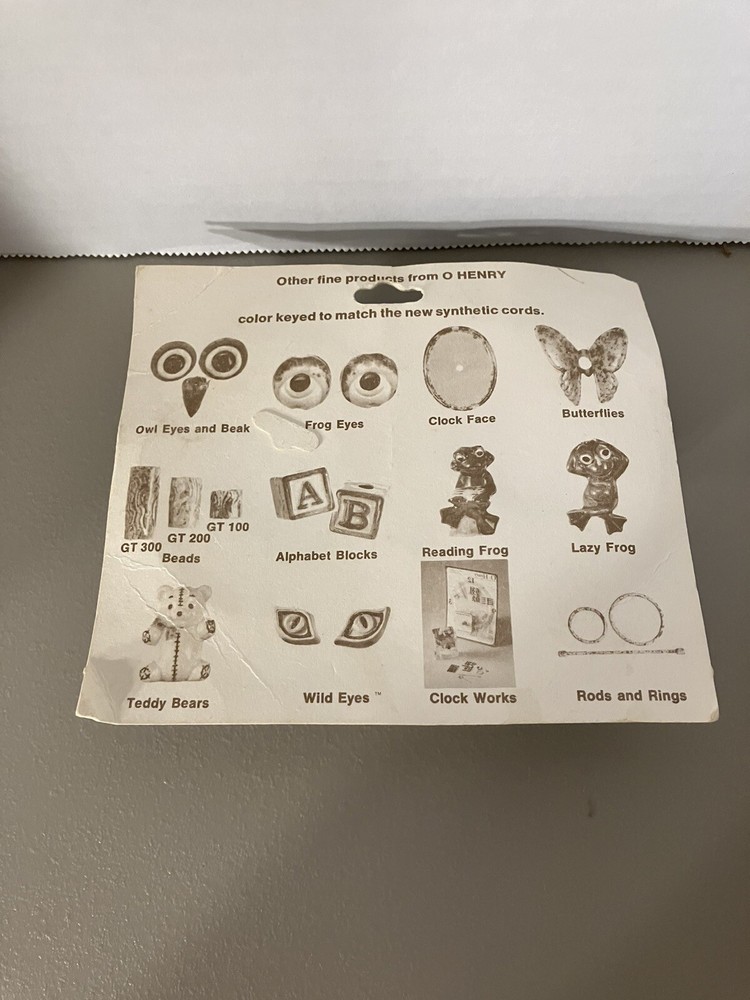 Vintage O'Henry Macrame Ceramic Eye Beads