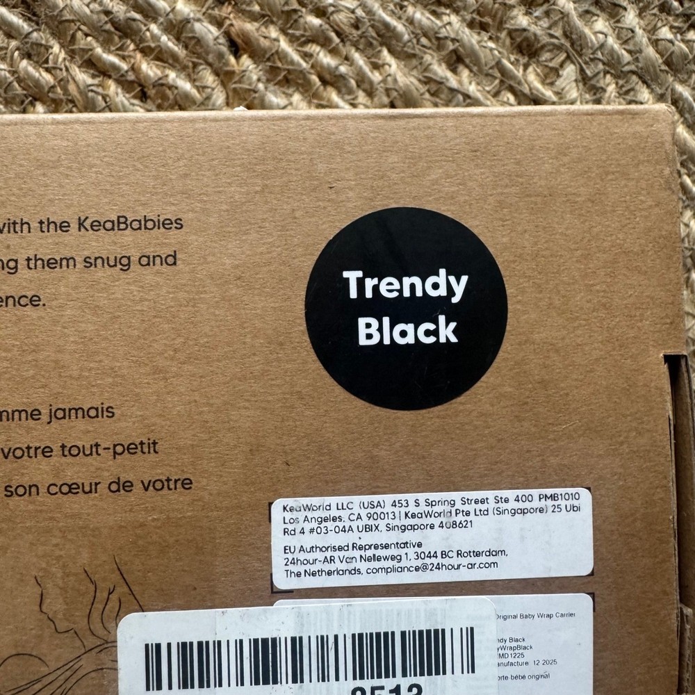 Kea Babies Wrap Carrier Trendy Black
