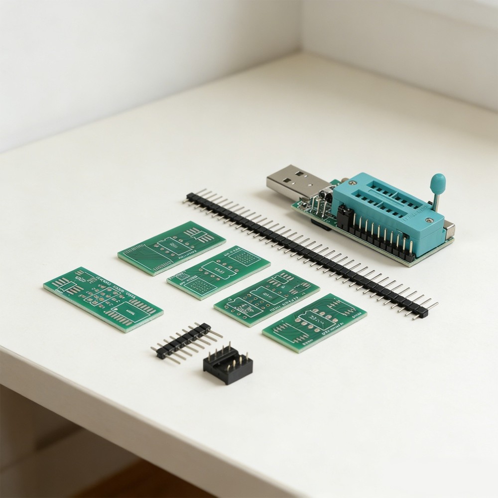 CH341A Programmer v1 7 for 1 8V and Other Voltages with Adapter Board Kit