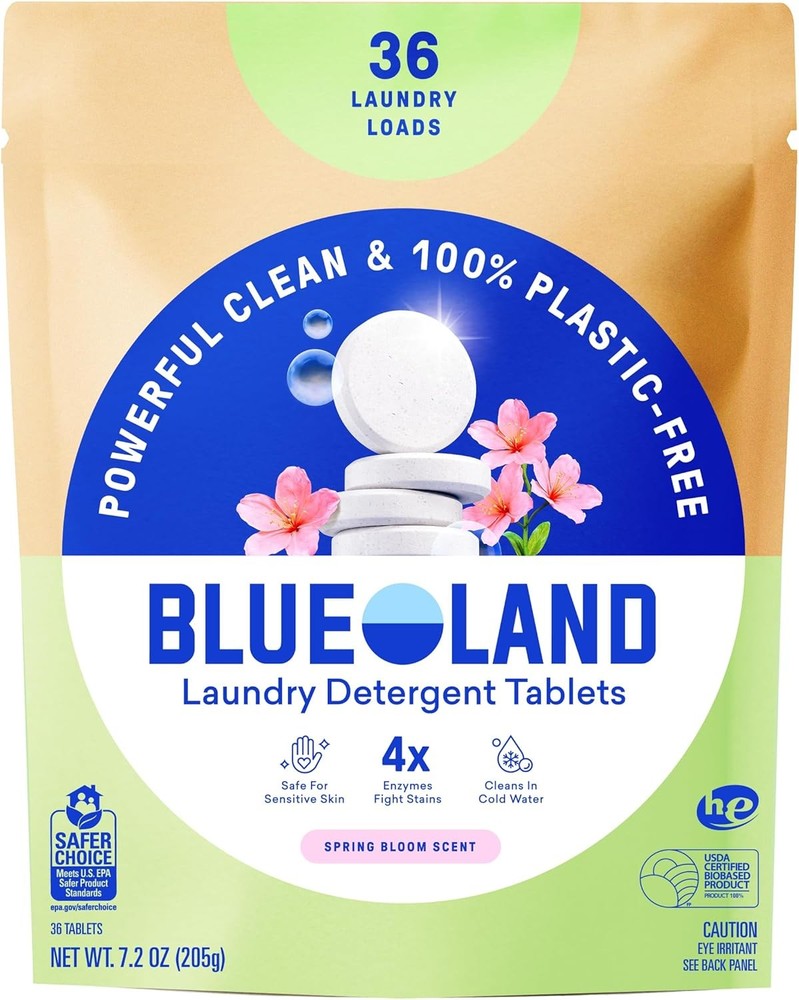 Laundry Deternt Tablets,Spring Bloom Scent, Plastic-Free