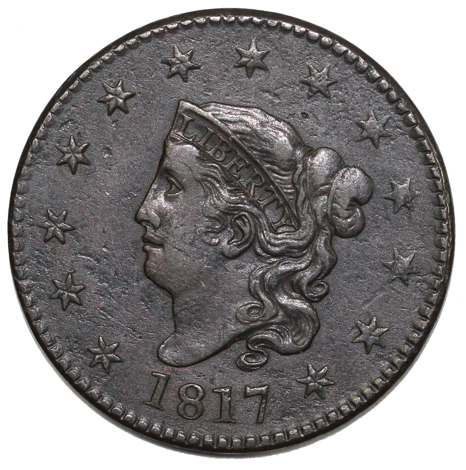 1817 1c N-17 Coronet or Matron Head Large Cent