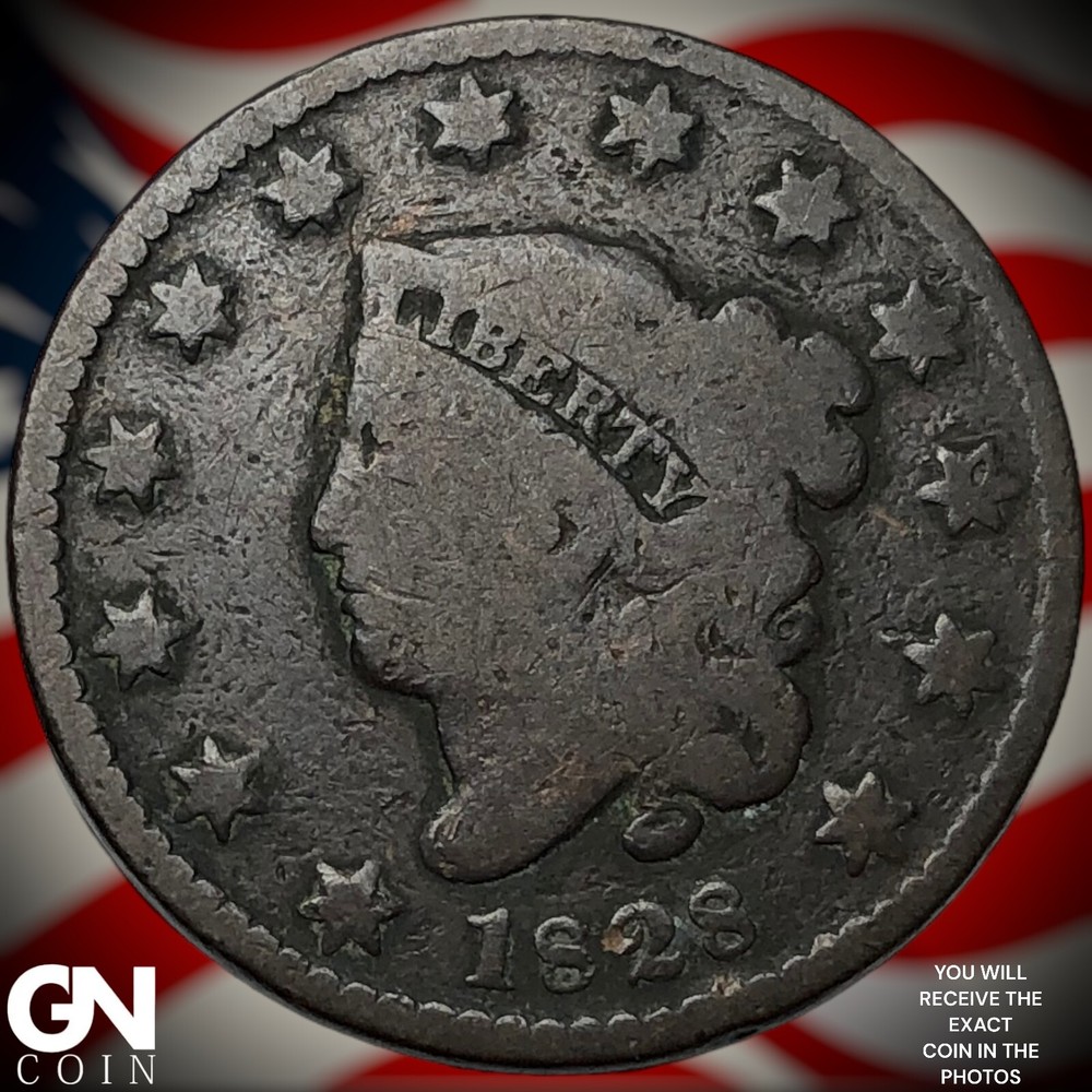 1828 Coronet Head Large Cent Y2906